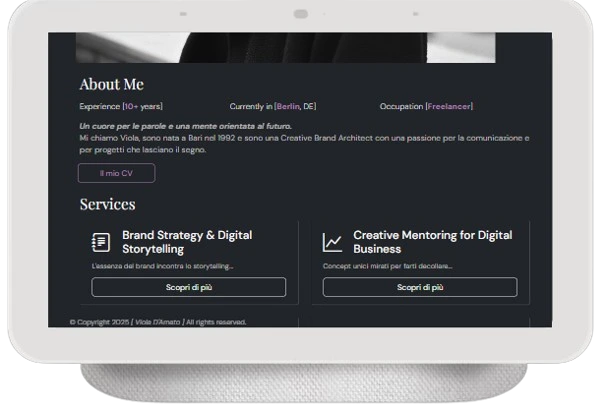 Second image of the section representing a tablet view of the project